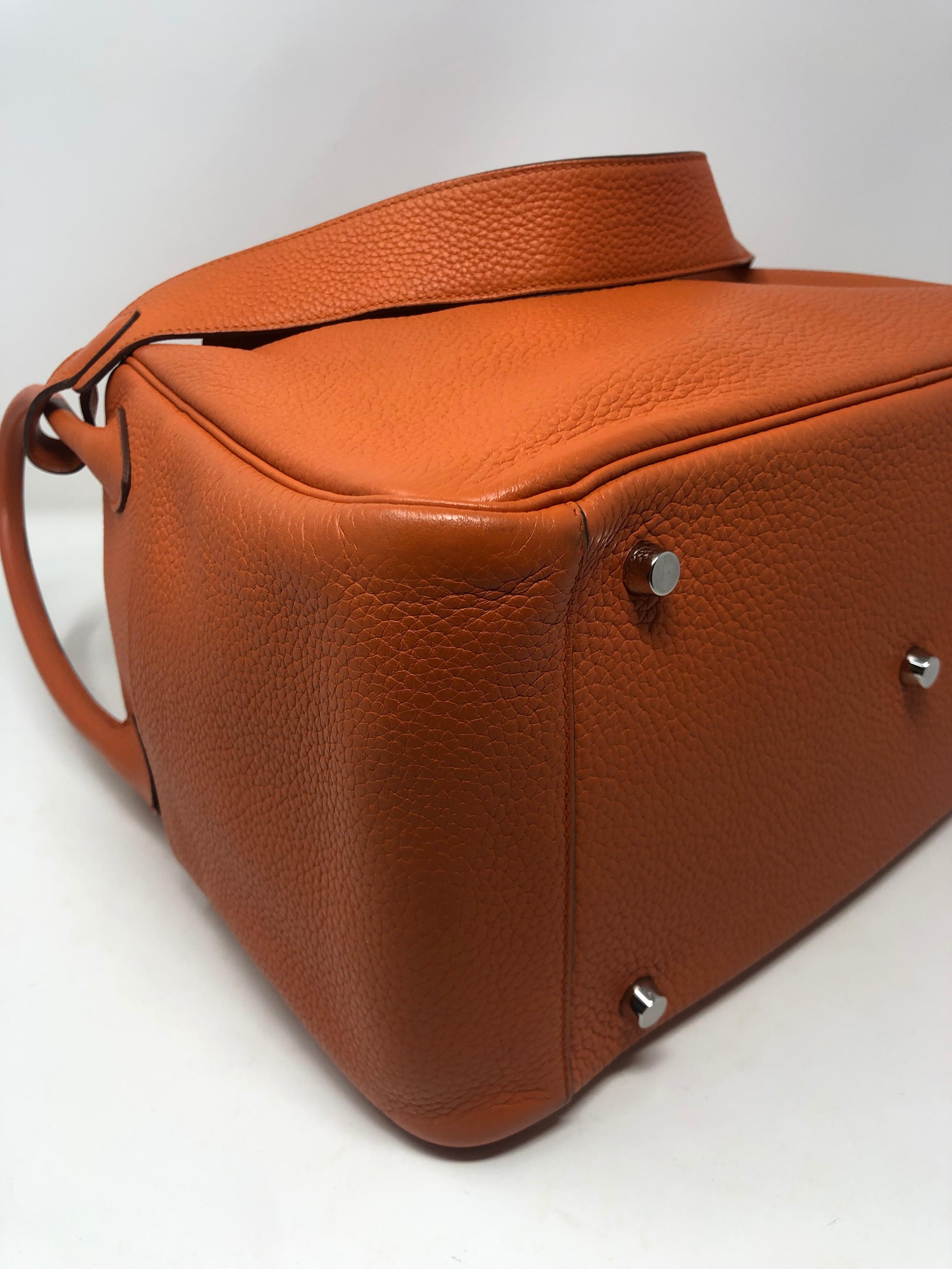 Hermes Lindy 34 Orange Bag  8
