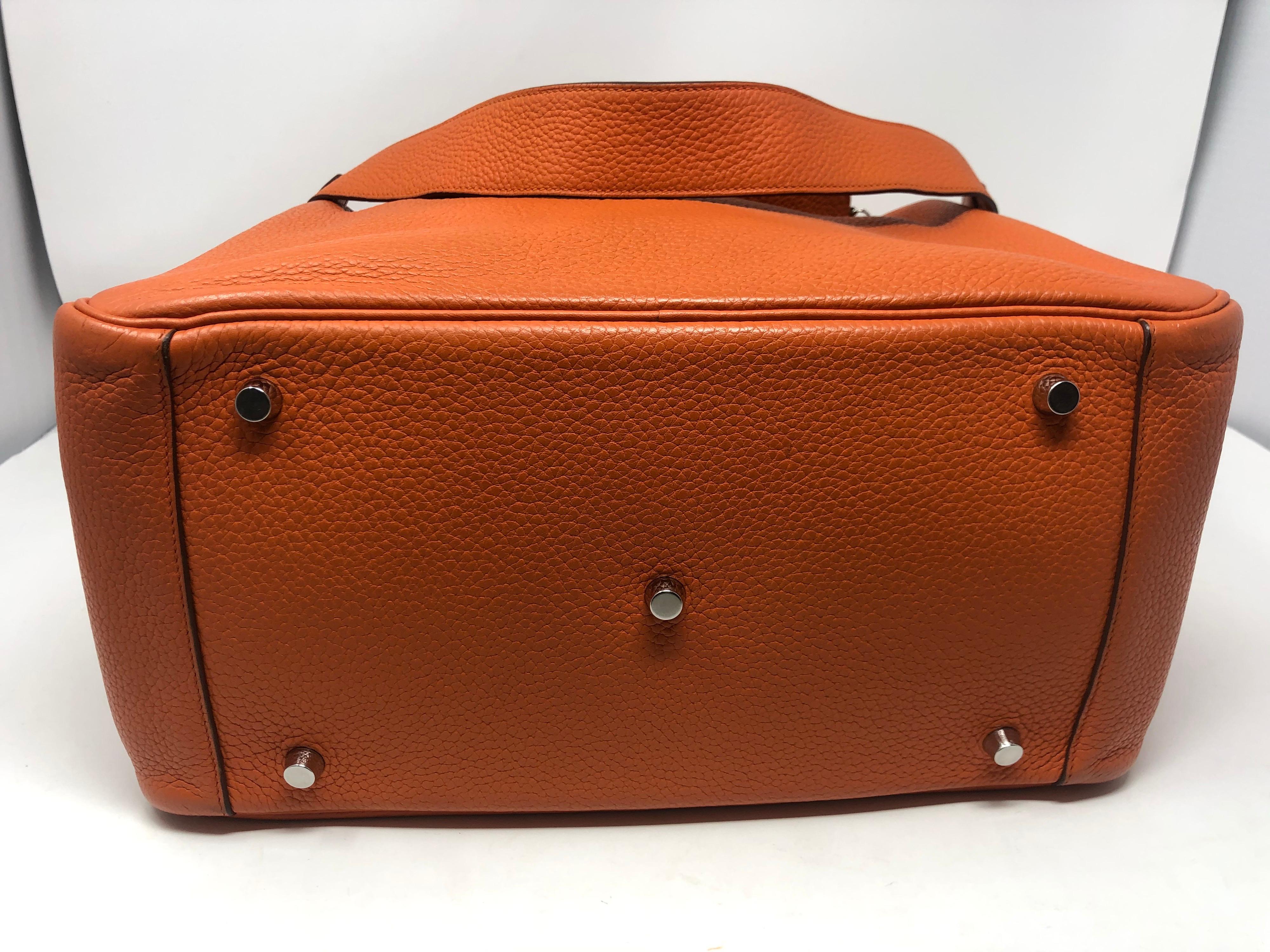 Hermes Lindy 34 Orange Bag  1