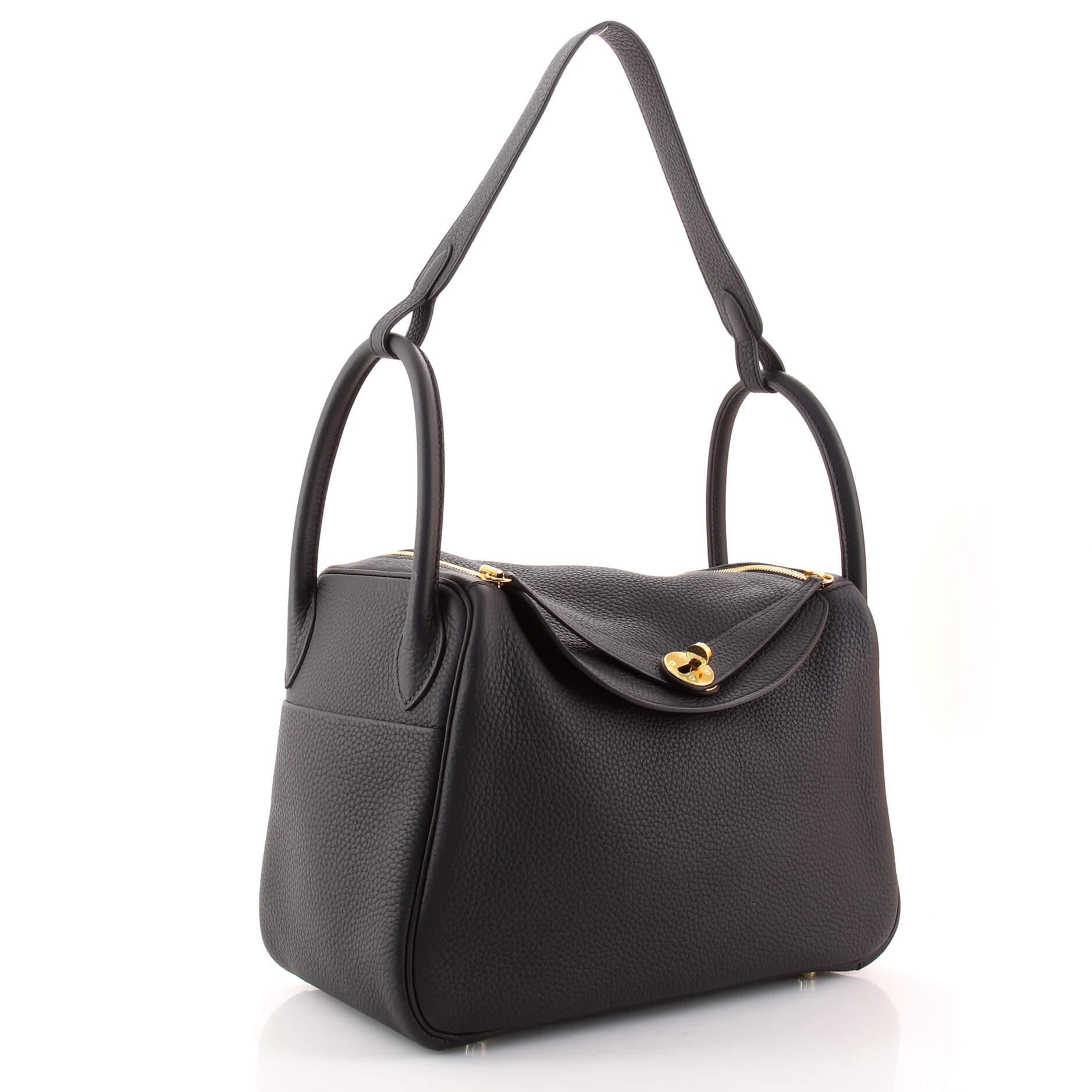 Black Hermes Lindy Bag Clemence 30
