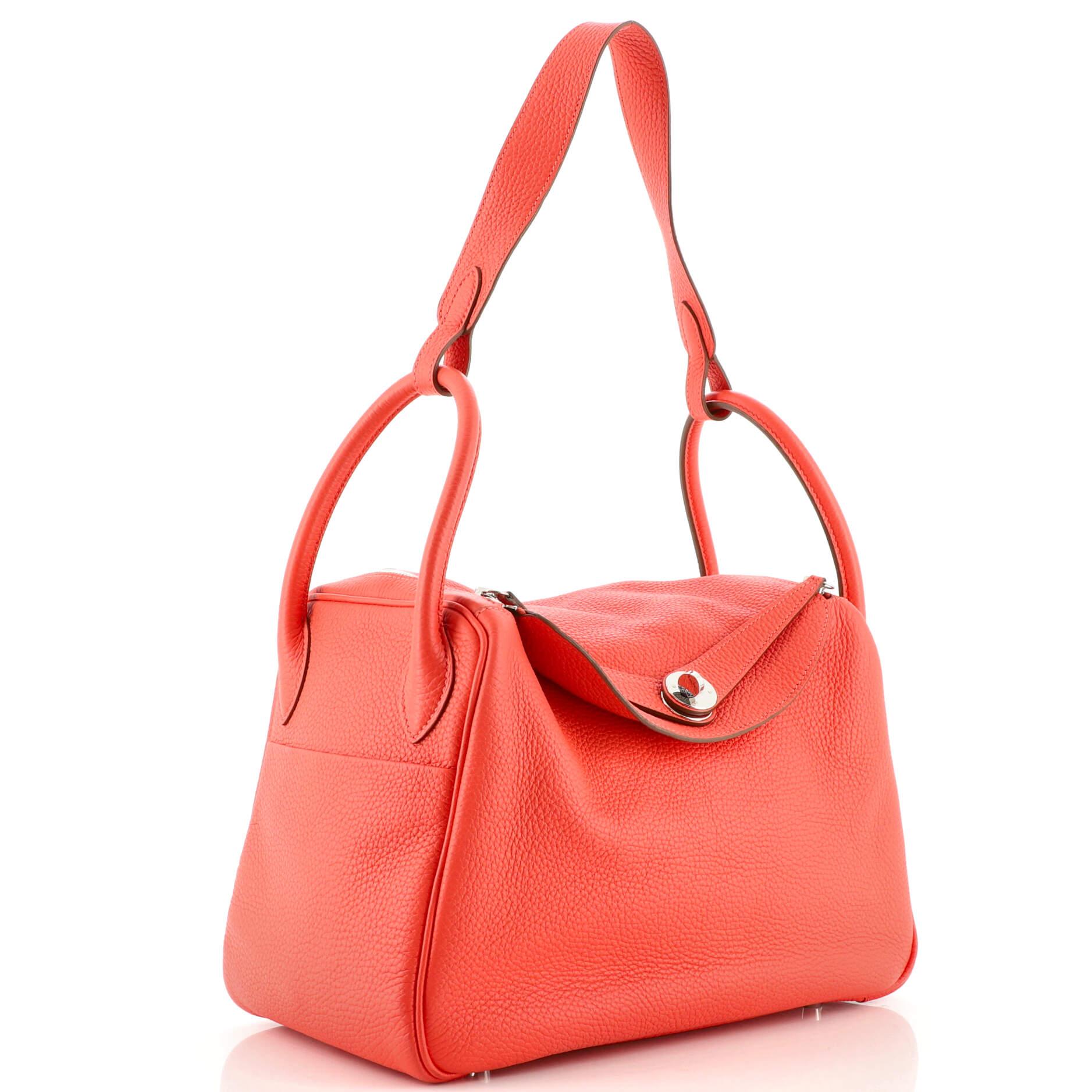 Red Hermes Lindy Bag Clemence 30