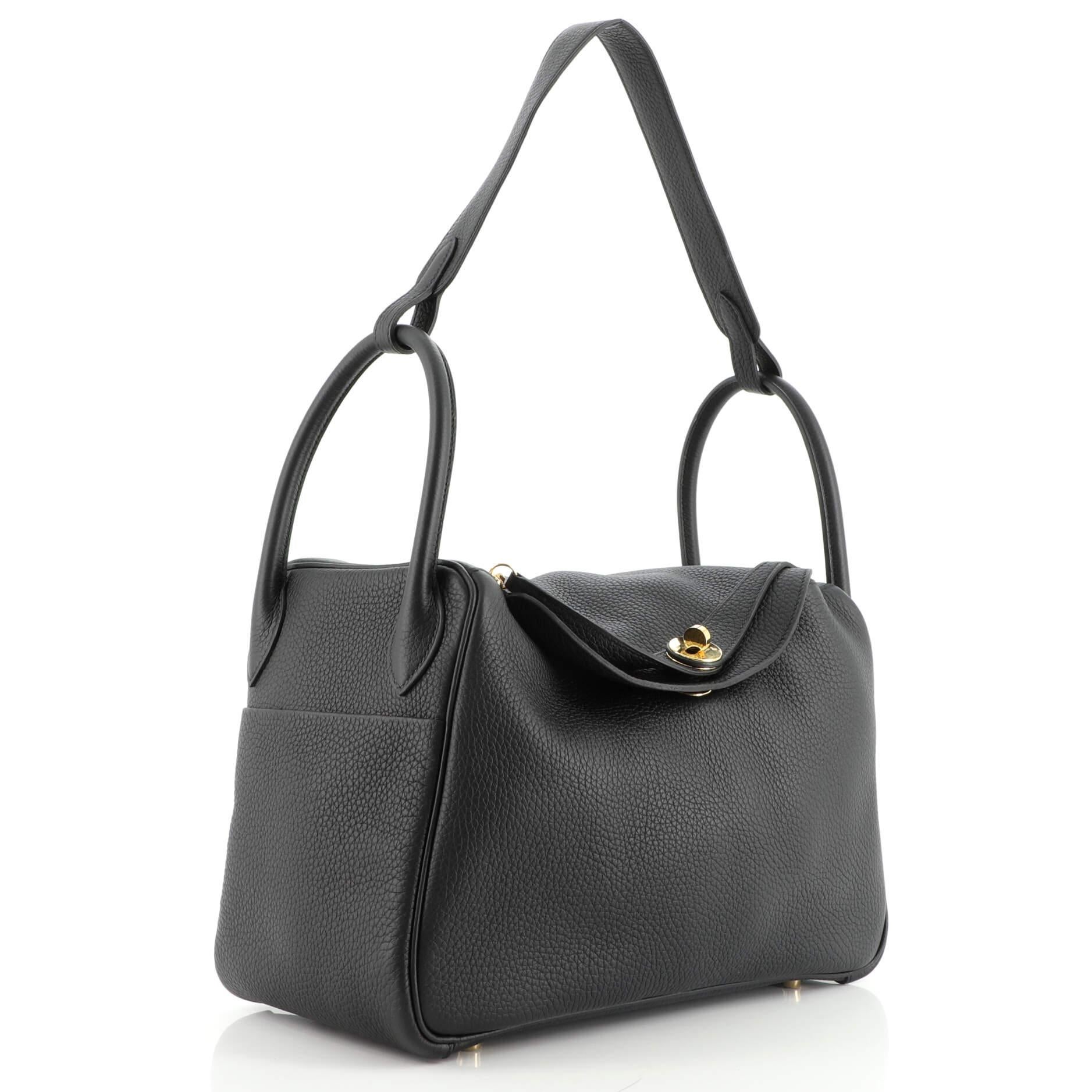 Hermes Lindy Bag Clemence 30 In Good Condition In NY, NY