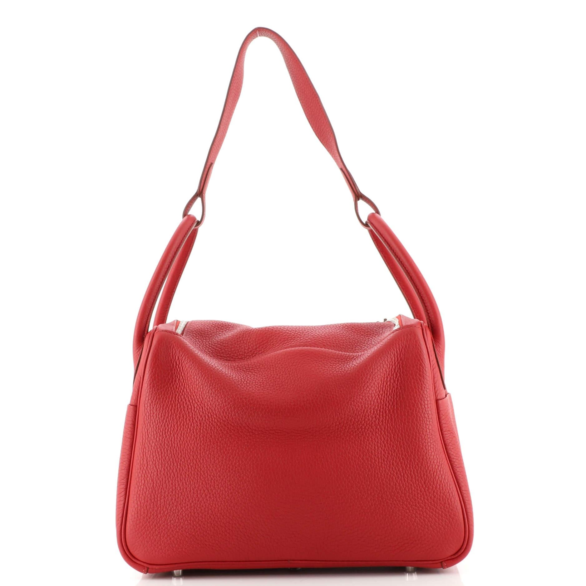 Hermes Lindy Bag Clemence 30 In Good Condition In NY, NY