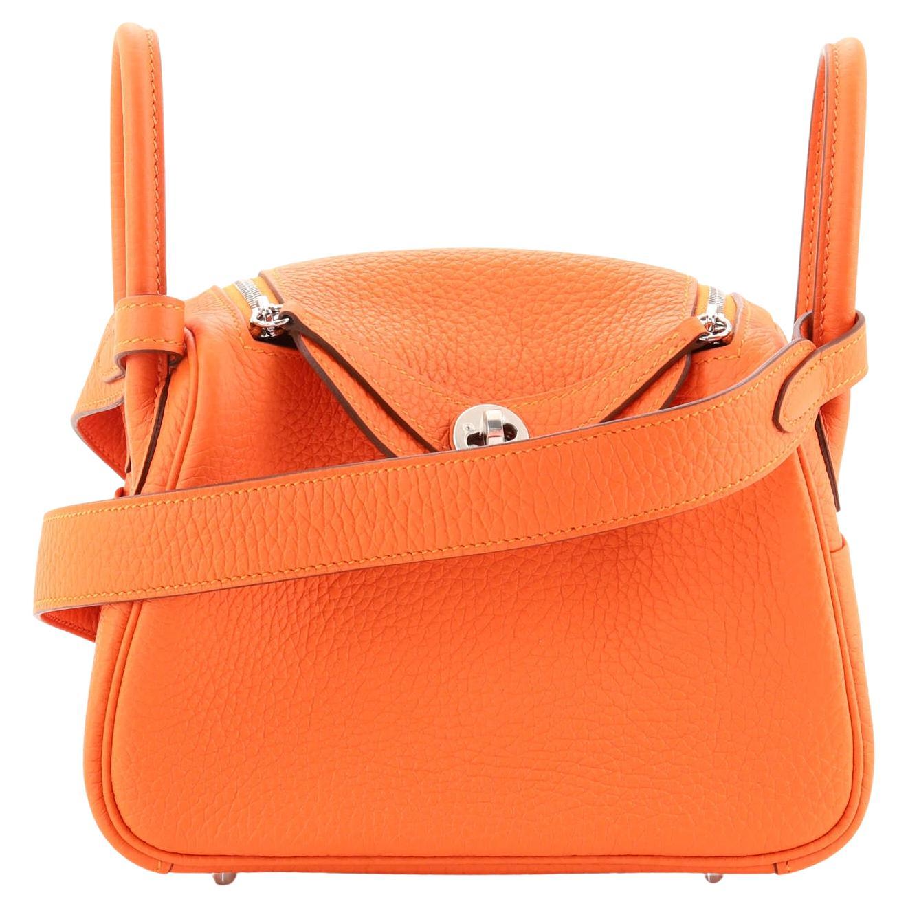 Rare Hermes Yellow Clemence Leather TPM Mini Vespa Shoulder Bag For