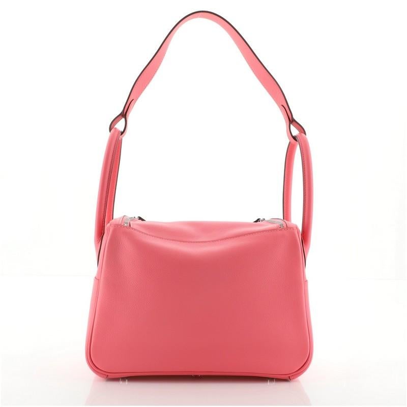 Pink Hermes Lindy Bag Evercolor 26