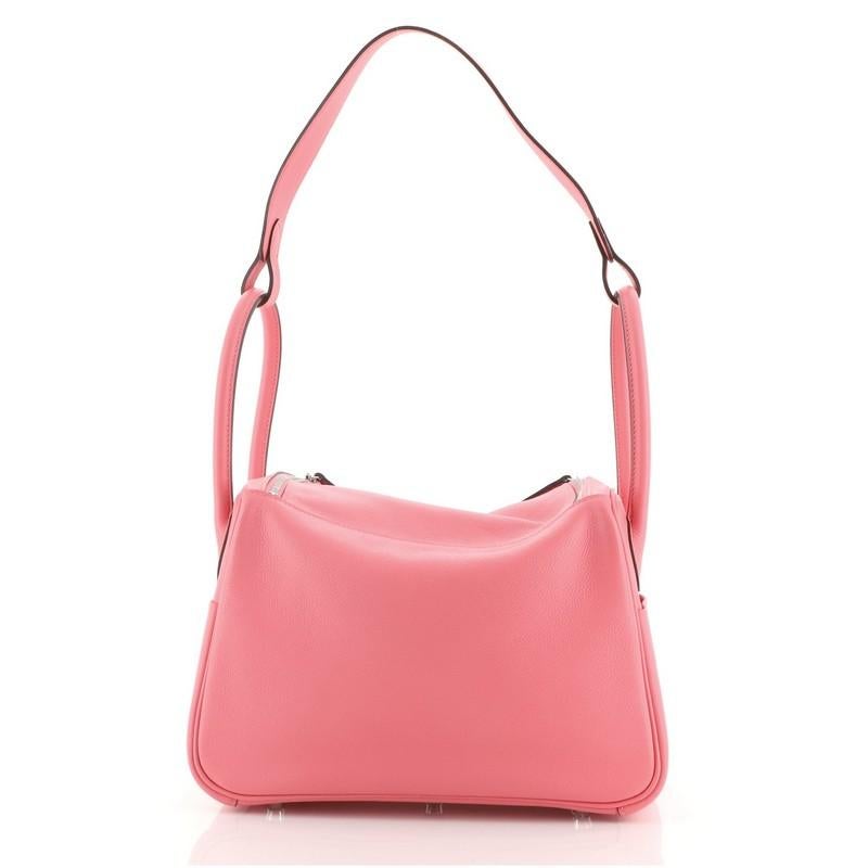 Pink Hermes Lindy Bag Evercolor 26