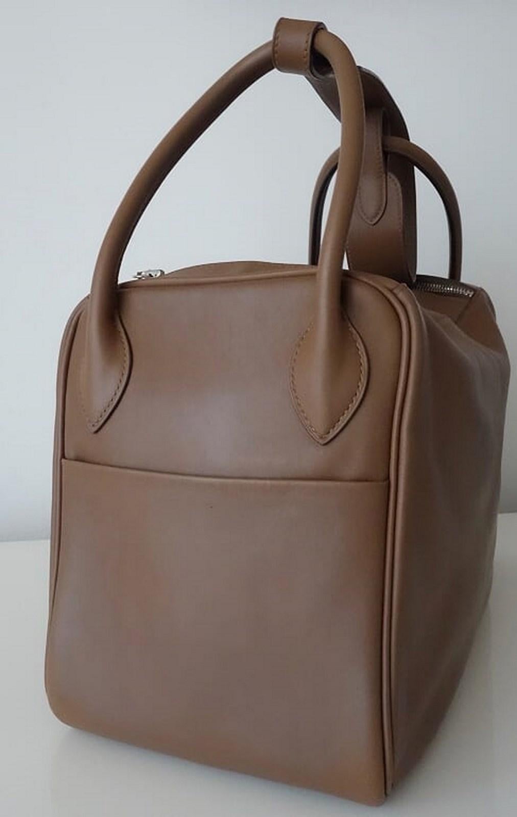 Hermès Lindy Hand Bag 2 ways Light Brown Swift Leather PHW 34 cm 6