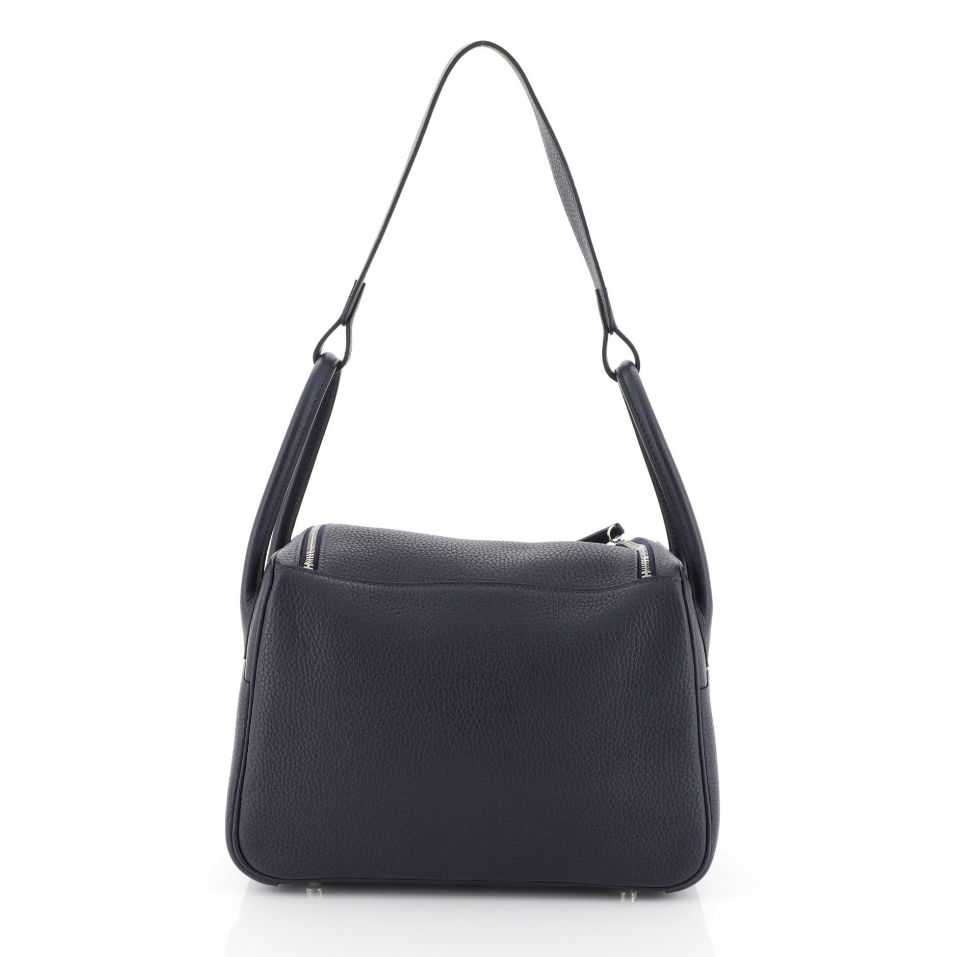Black Hermes Lindy Handbag Clemence 26