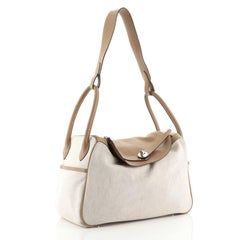 Hermes Lindy Handbag Toile and Leather 34