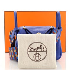Hermes Lindy Quadrille Bag Clemence with Canvas Mini
