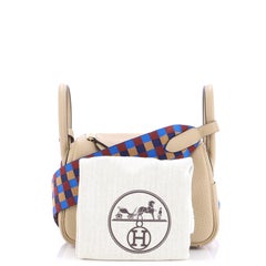 Hermes Lindy Quadrille Bag Clemence with Canvas Mini