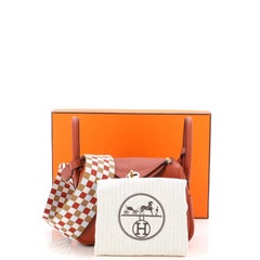 Hermes Lindy Quadrille Bag Clemence with Canvas Mini