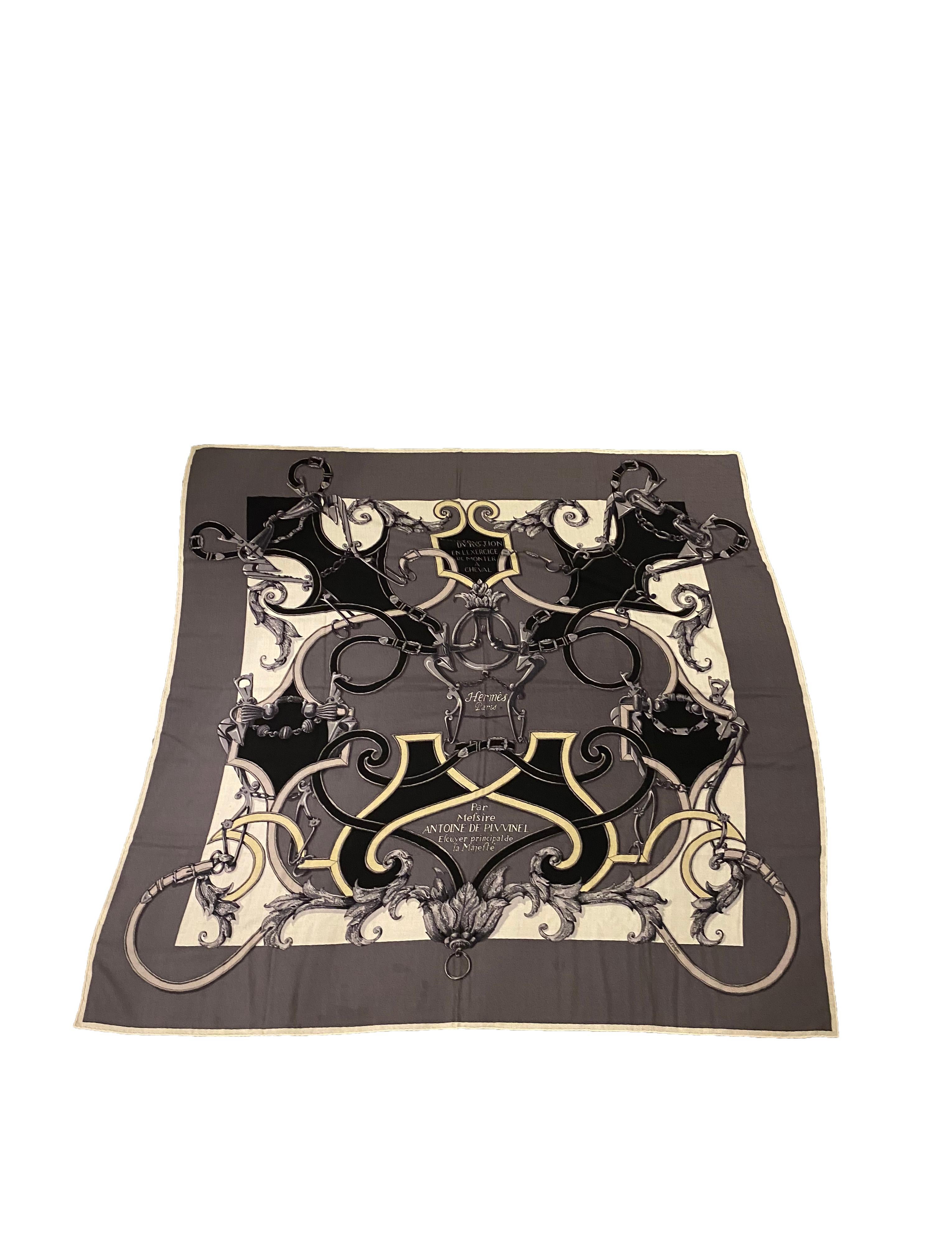 Hermes L'instruction Du Roy En L'Exercice De Monter A Cheval Cashmere/ Silk en Bueno estado para la venta en Glasgow, GB