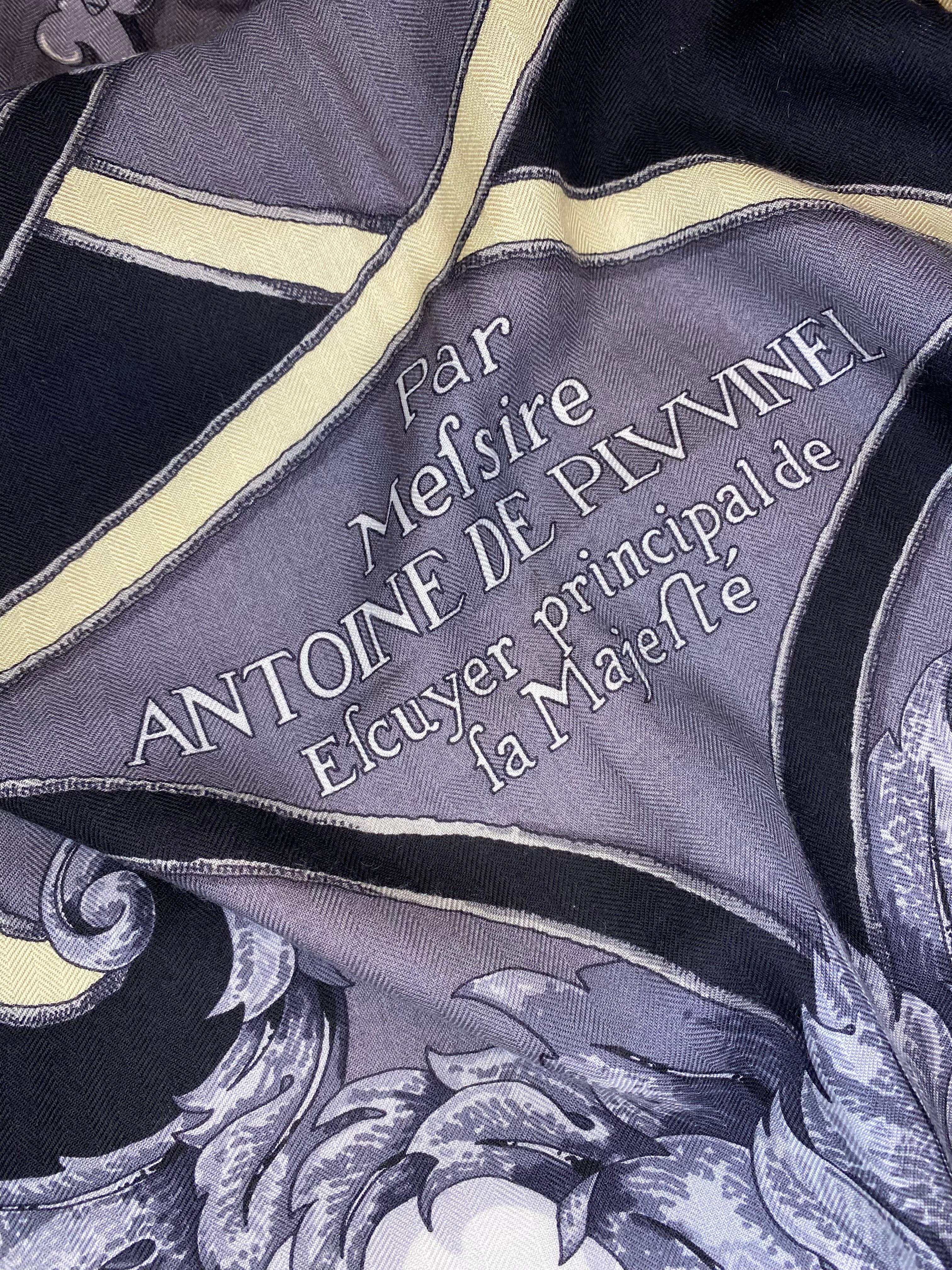 Hermes L'instruction Du Roy En L'Exercice De Monter A Cheval Cashmere/ Silk en venta 1