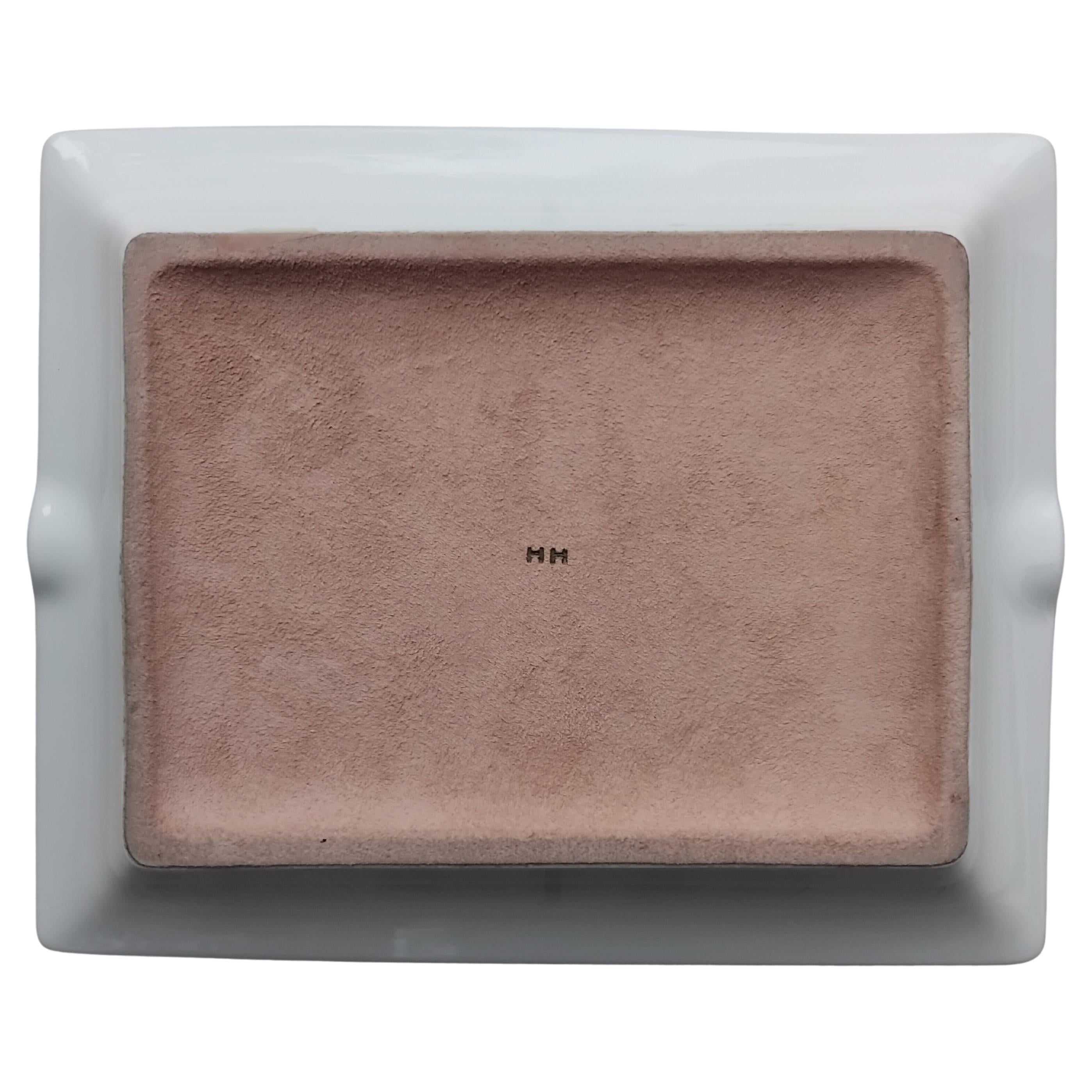 Hermès Lion Ashtray Change Tray Porcelain Gold For Sale 7