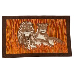 Hermes Lion & Lionne Terry Beach Towel