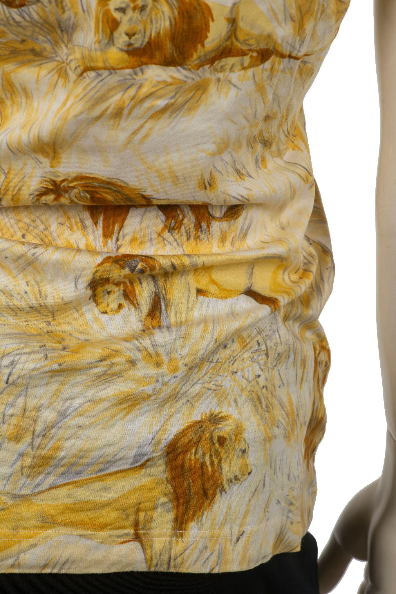 Donna Camicia in cotone a maniche corte di Hermès Lion in vendita