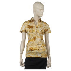 Camicia in cotone a maniche corte di Hermès Lion