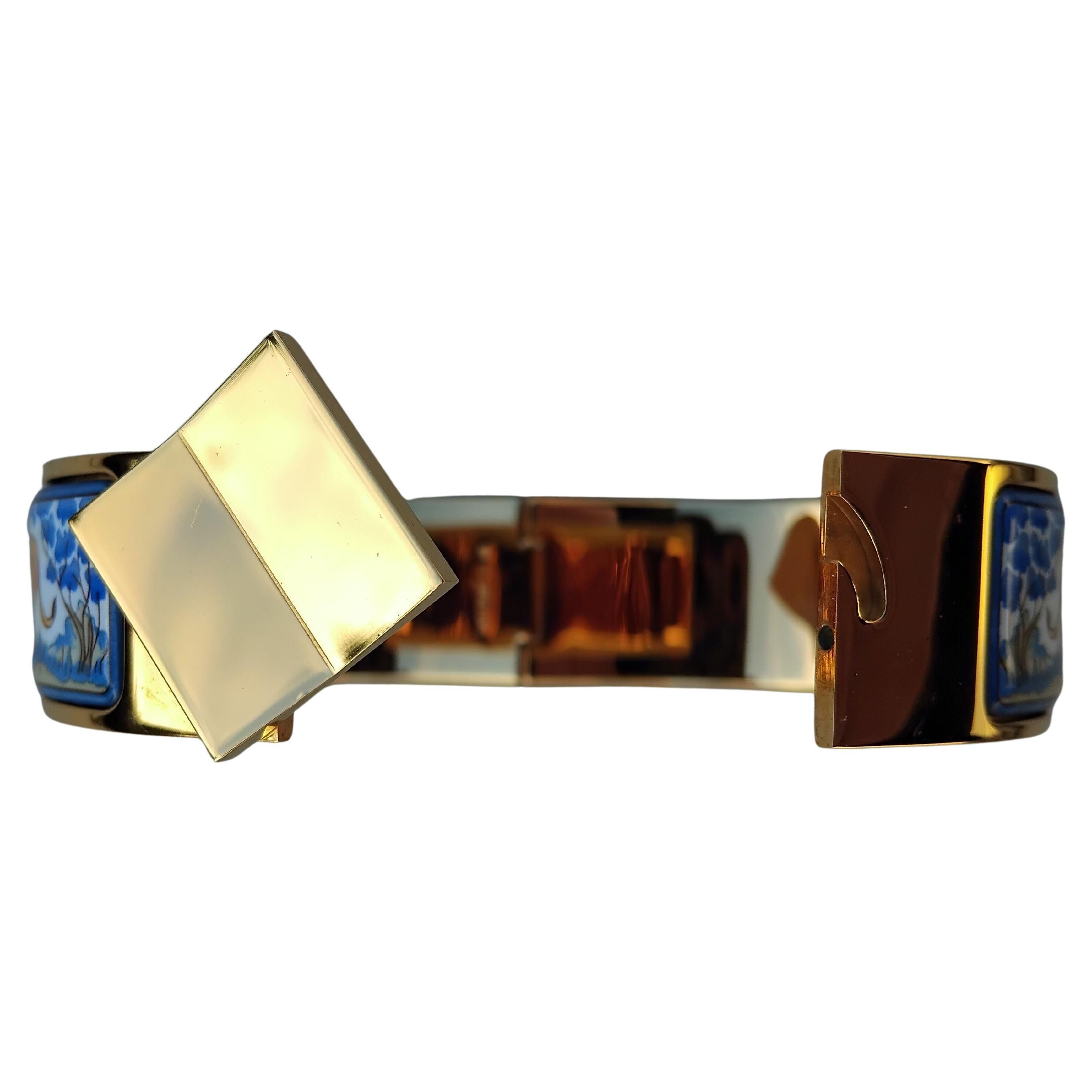 Hermès Lions and Lionesses Clic Clac Enamel Bracelet Gold Hdw 6