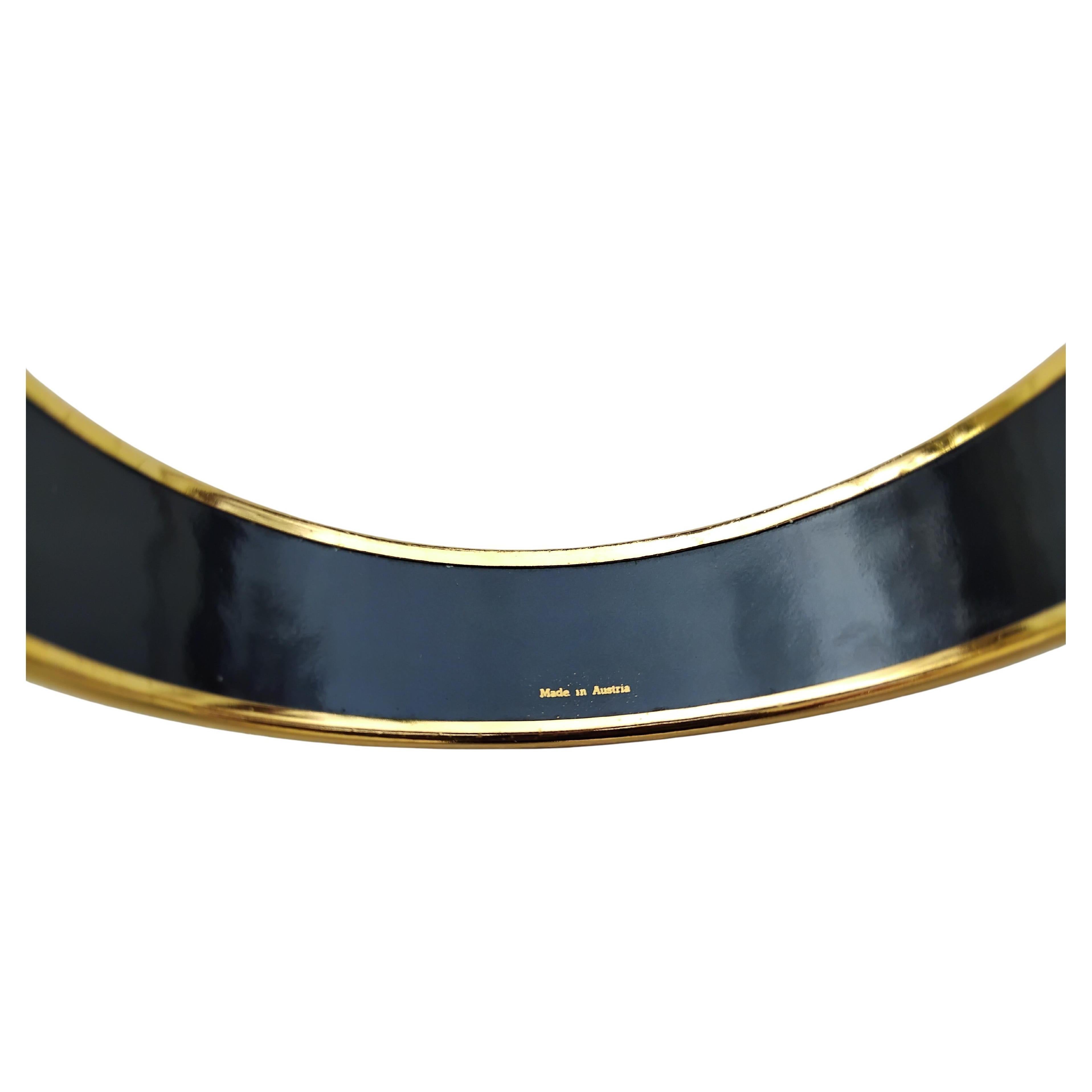 Hermès Leoni e Leonesse Smalto Oro Bracciale Grande 70 in vendita 5