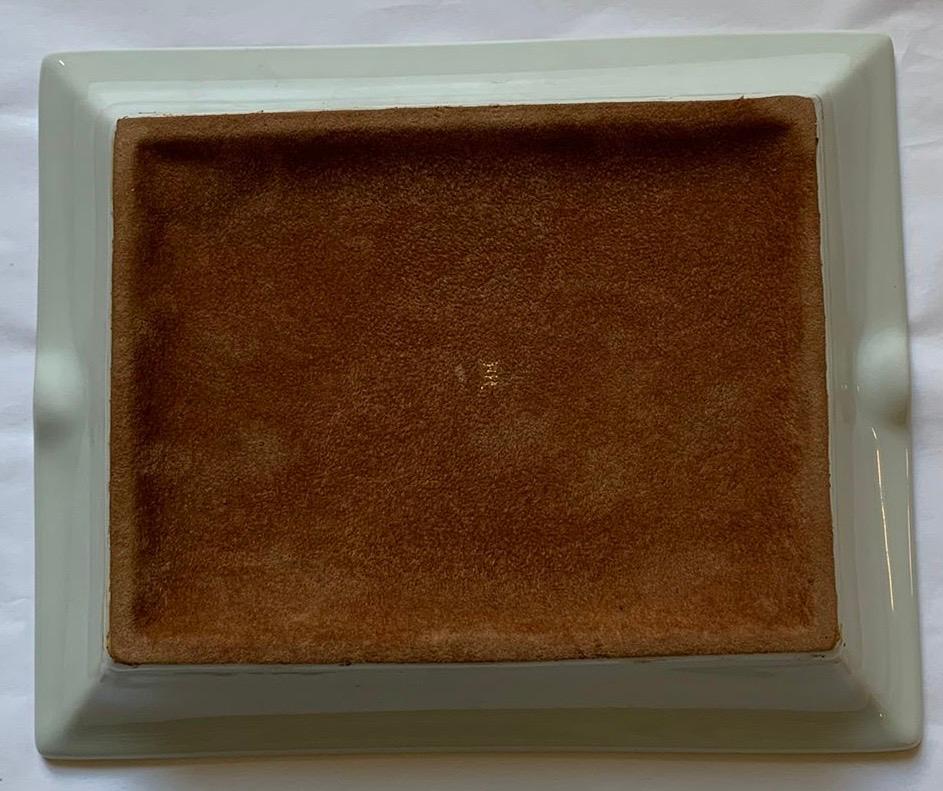 Hermès Löwen Brown Porzellan Aschenbecher (Braun) im Angebot