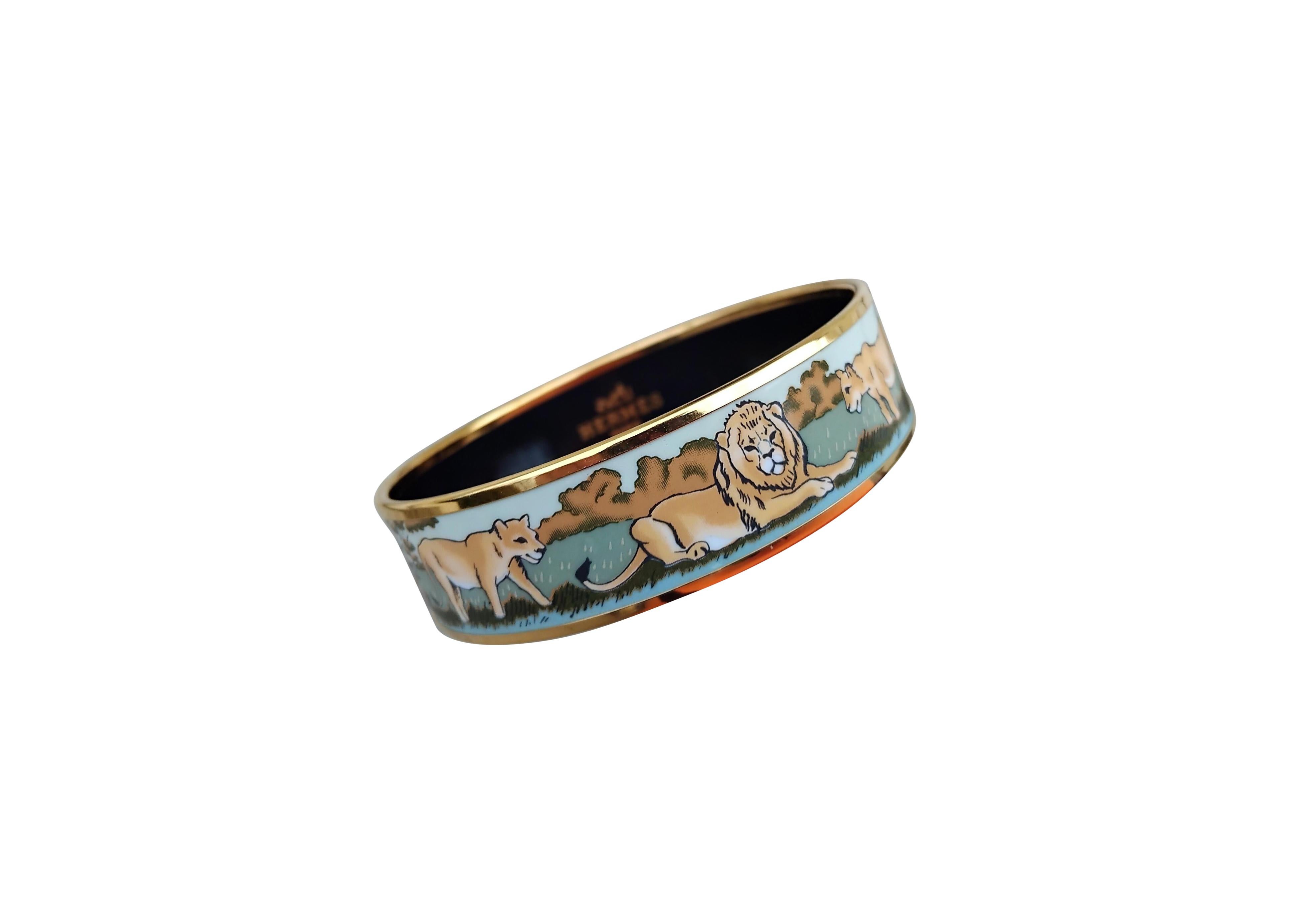 Hermès Juego Joyas Leones Collar Pulsera Pendientes Oro Verde Hdw en venta 4