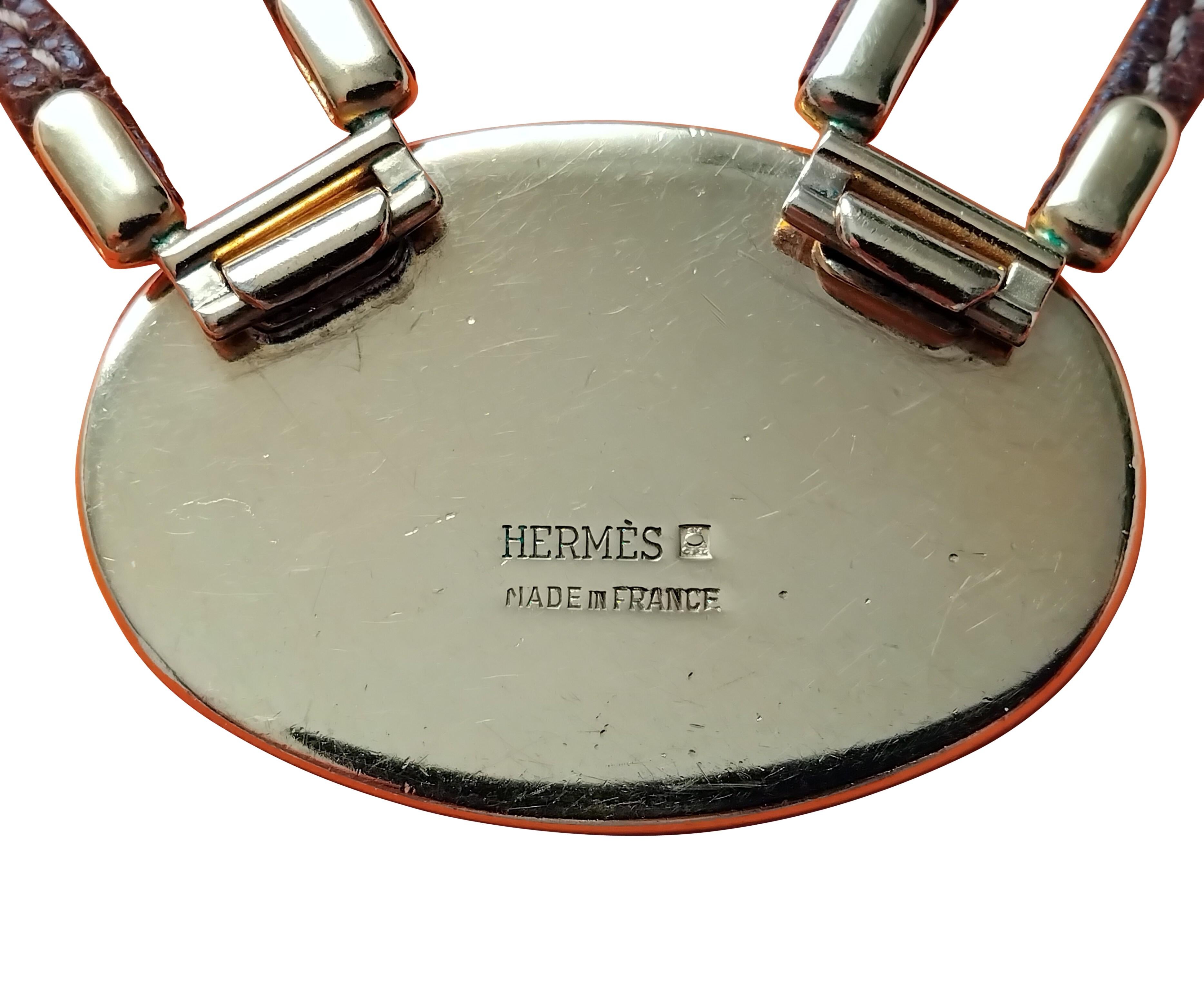 Hermès Juego Joyas Leones Collar Pulsera Pendientes Oro Verde Hdw en venta 11