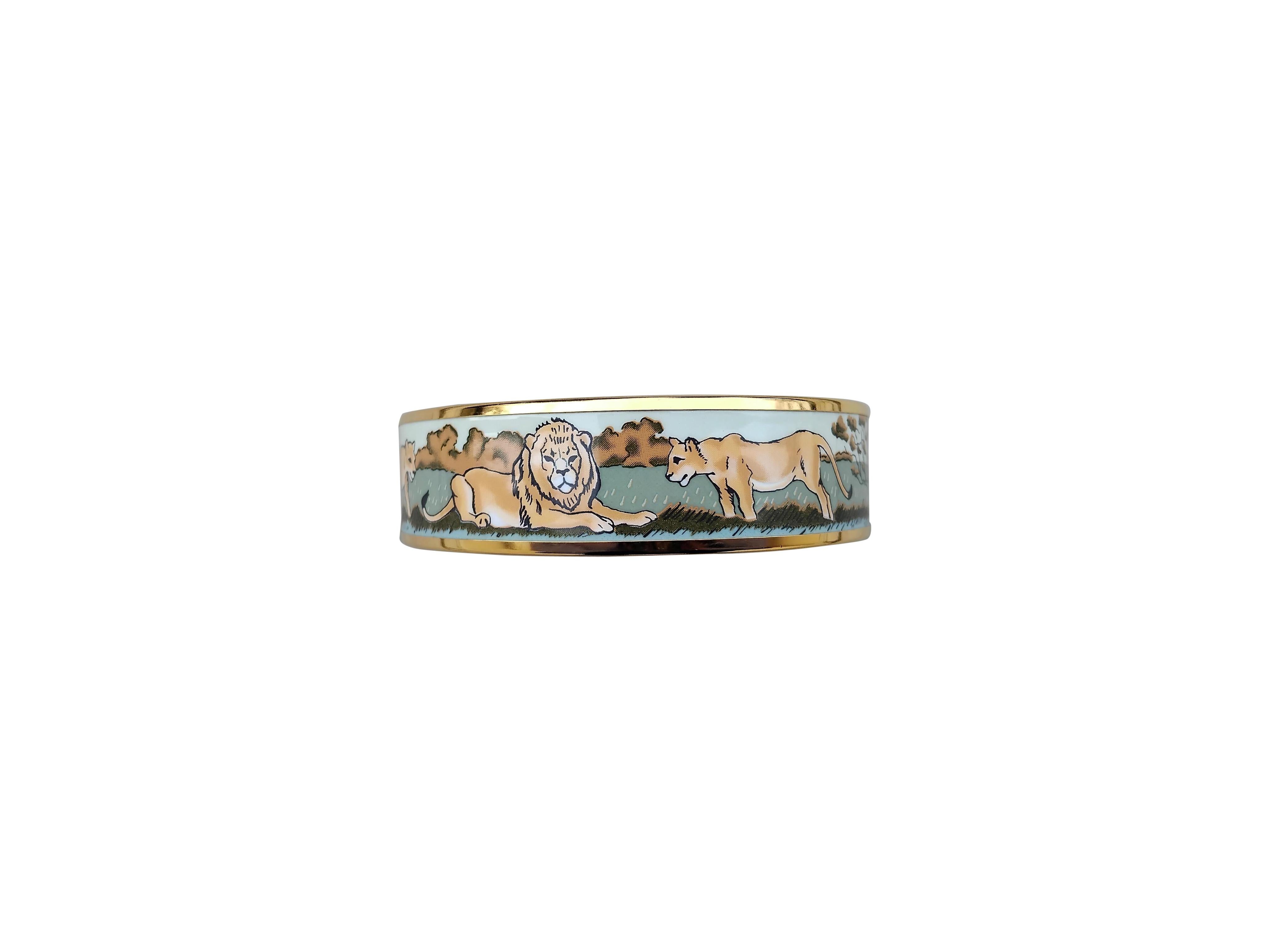 Hermès Juego Joyas Leones Collar Pulsera Pendientes Oro Verde Hdw en Excelente estado para la venta en Corcoué Sur Logne, Loire-Atlantique