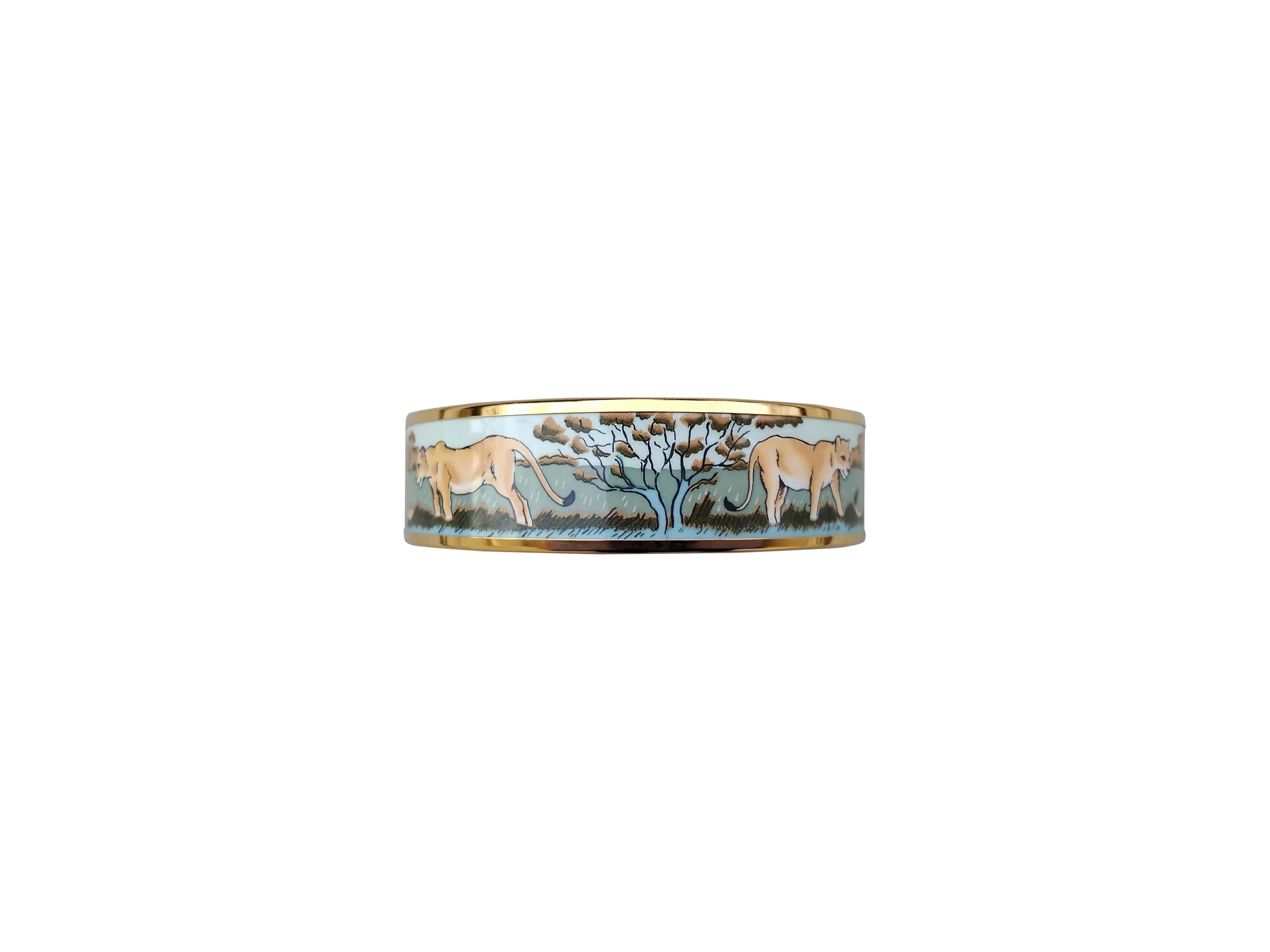 Hermès Juego Joyas Leones Collar Pulsera Pendientes Oro Verde Hdw en venta 1
