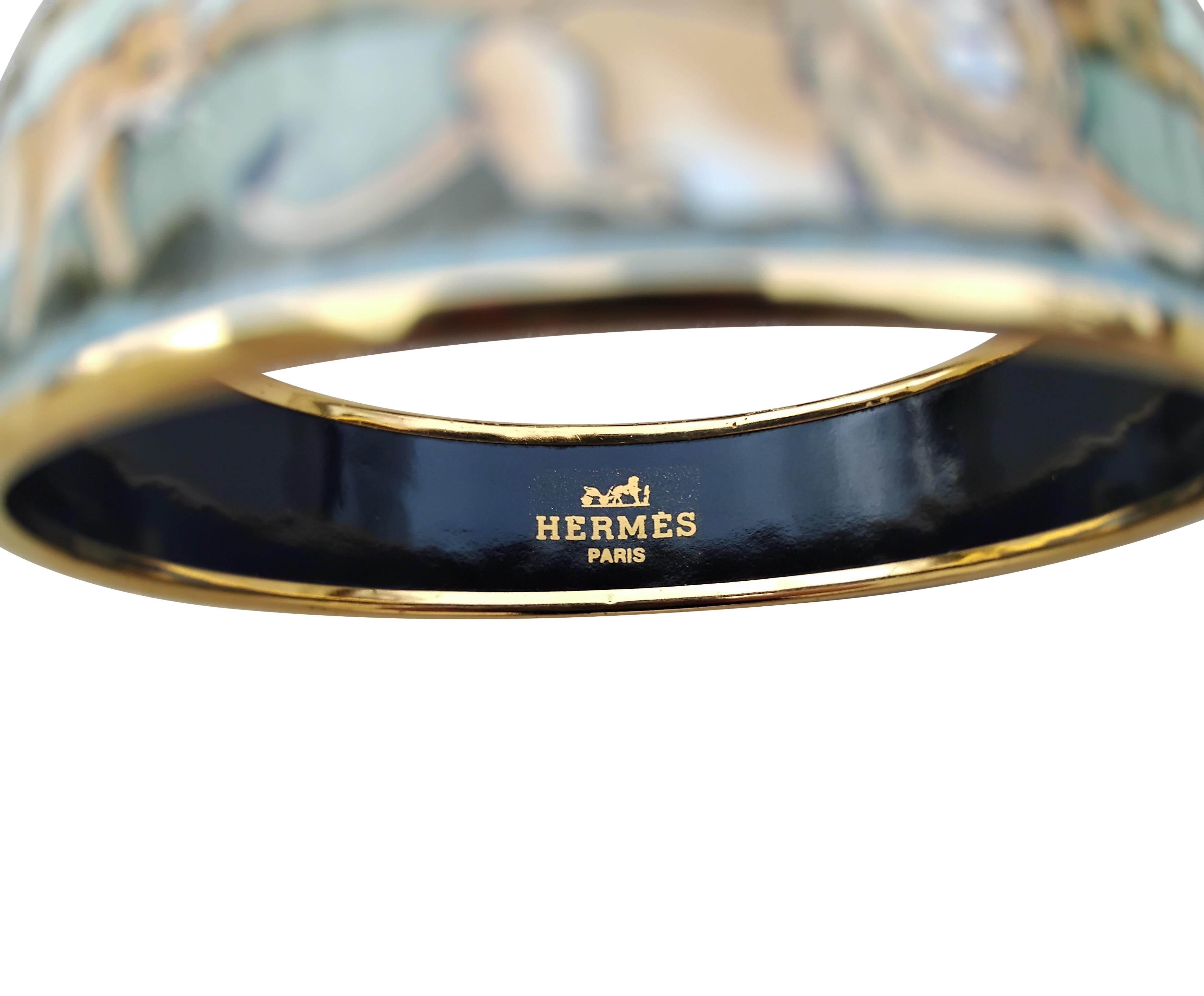 Hermès Juego Joyas Leones Collar Pulsera Pendientes Oro Verde Hdw en venta 2