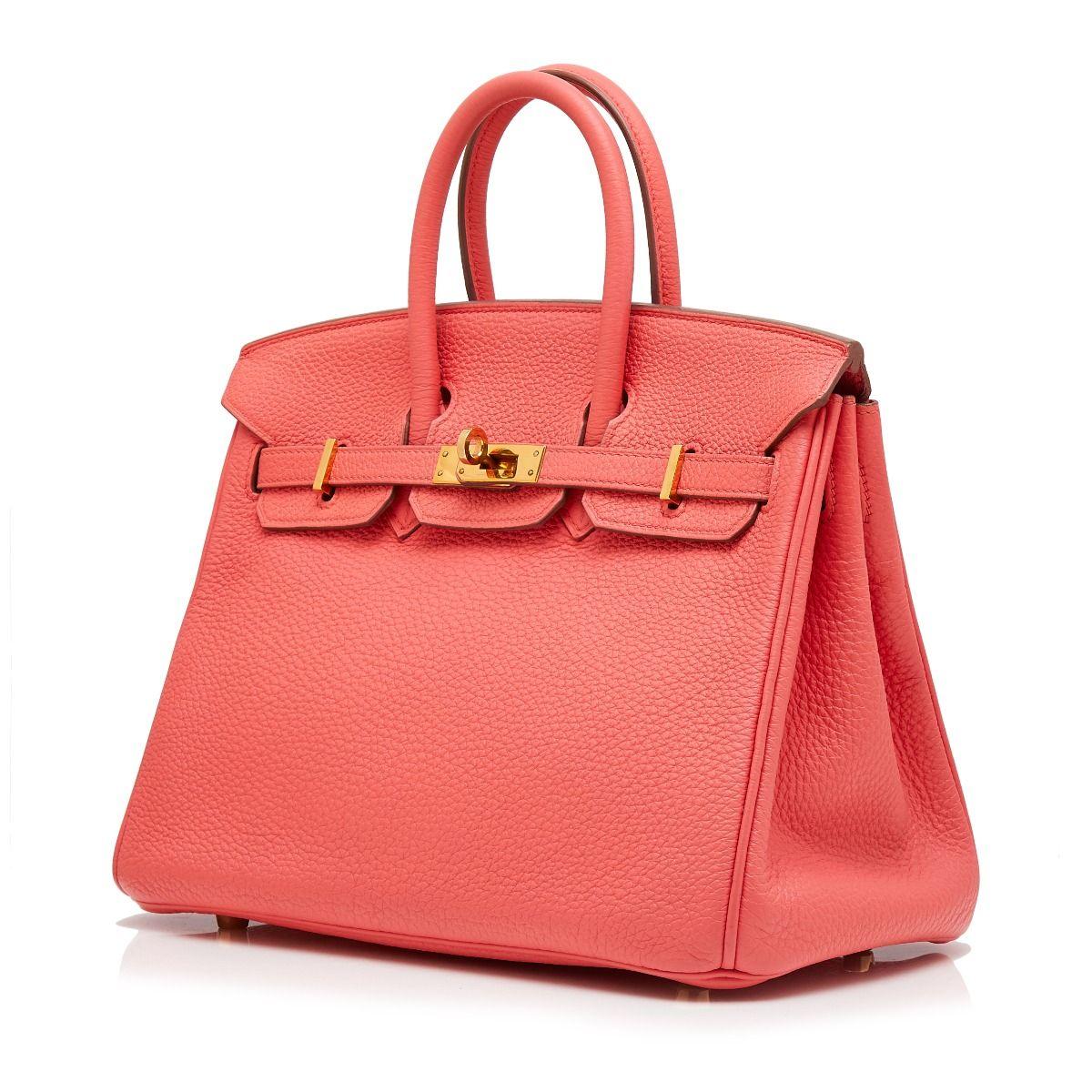 Adding a twist to the traditional Hermès Birkin, this truly spectacular, one-of-a-kind rarity combines a vivid lipstick pink togo leather exterior with gold-tone metal accents, for an effect that is unexpectedly modern and fresh. Crafted in France,