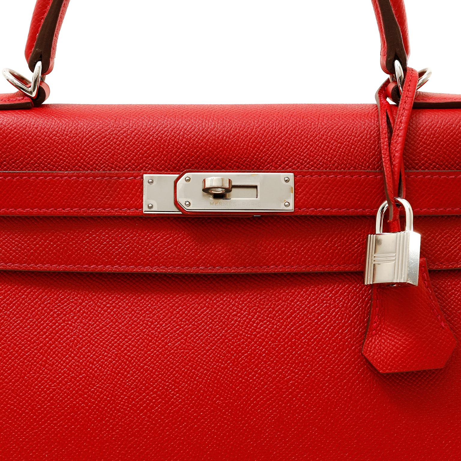 Women's Hermès Lipstick Red Epsom 28 cm Kelly Bag