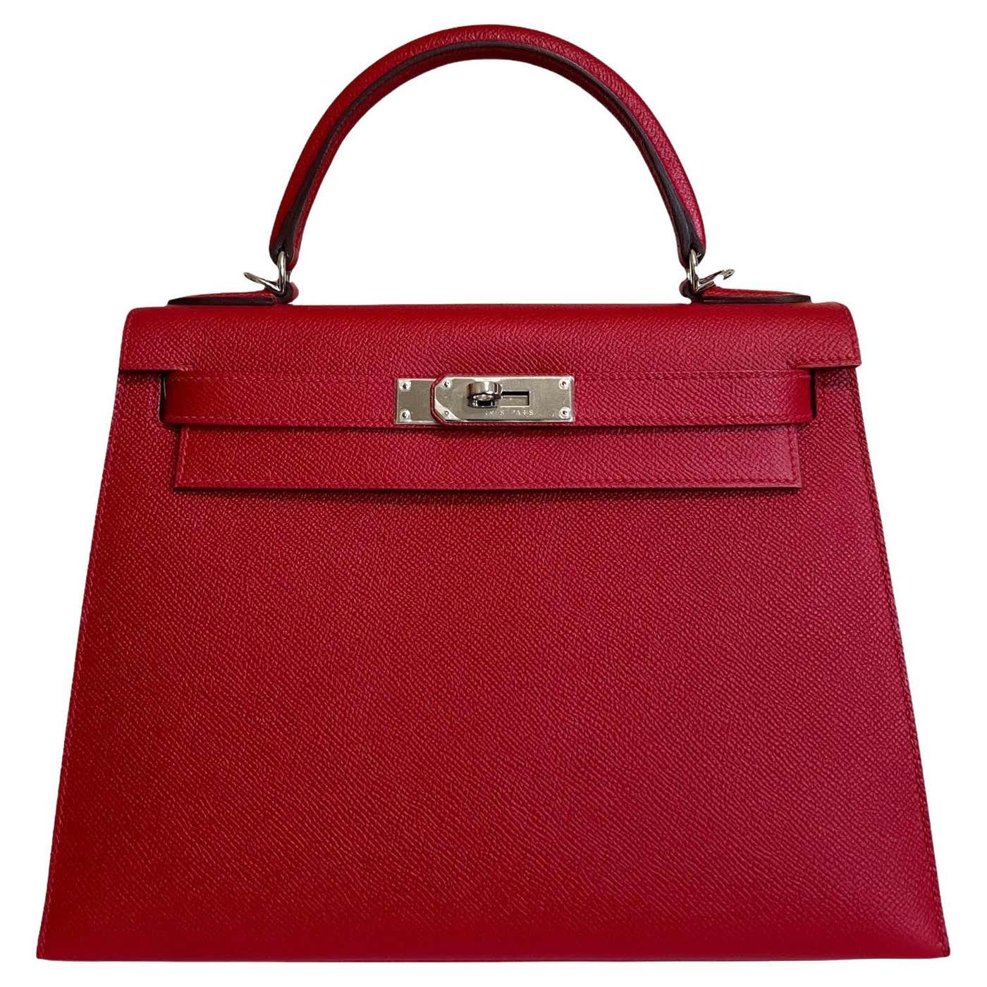 Hermès Lipstick Red Epsom 28 cm Kelly Sellier For Sale at 1stDibs ...