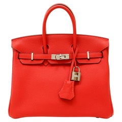 Hermès Lipstick Red Togo 25 cm Birkin Bag