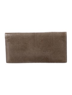 Hermes Lizard Exotic Leather Envelope Evening Clutch Flap Bag