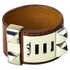 HERMES Lizard Medor Cuff