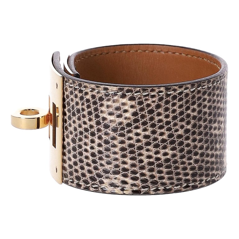 Hermes Lizard Skin Kelly Dog Bracelet at 1stDibs | hermes  display picture 1