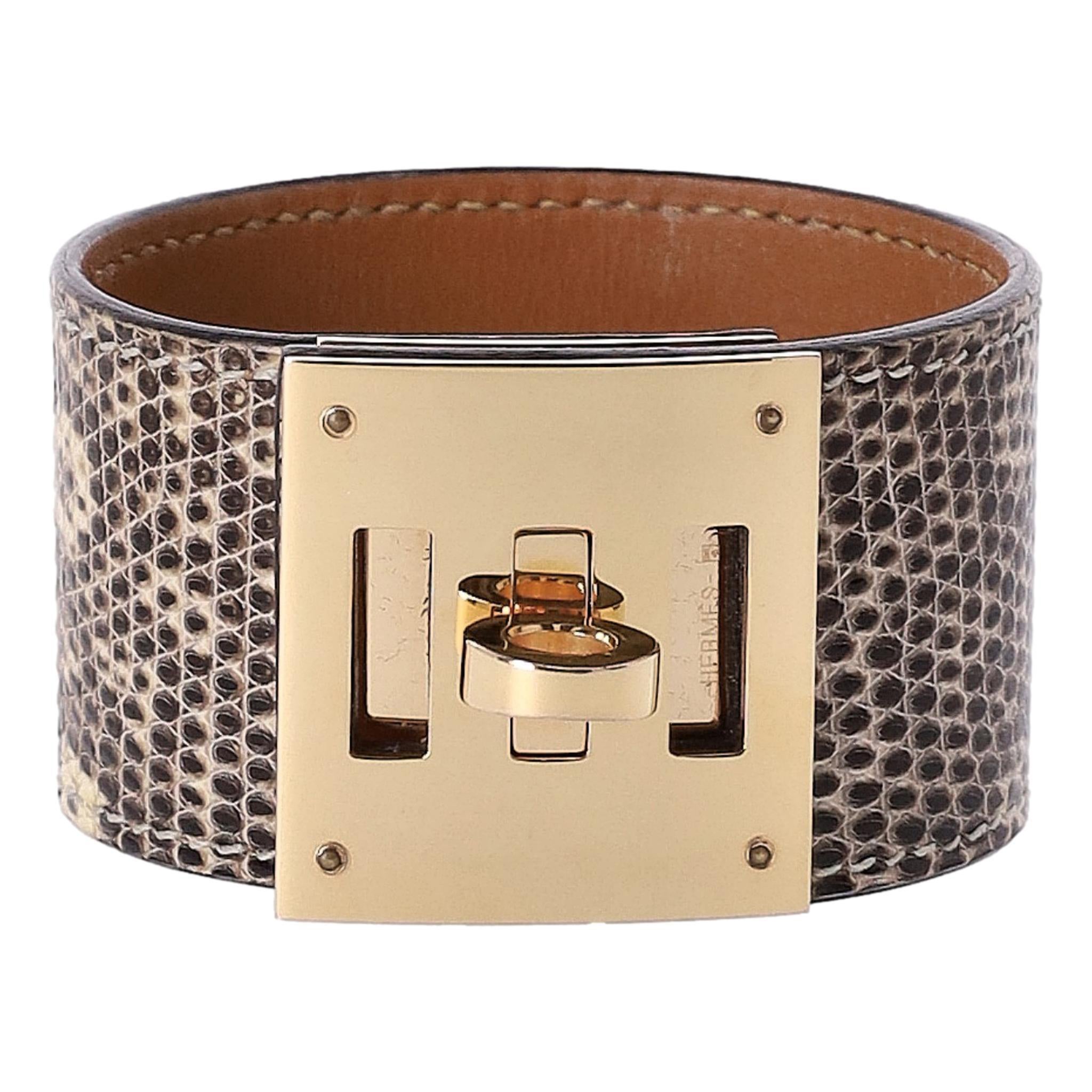 Bracciale Kelly Dog in pelle di lucertola di Hermes