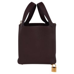 Hermes Lock 18 Bag Rouge Sellier Gold Hardware Clemence Leather