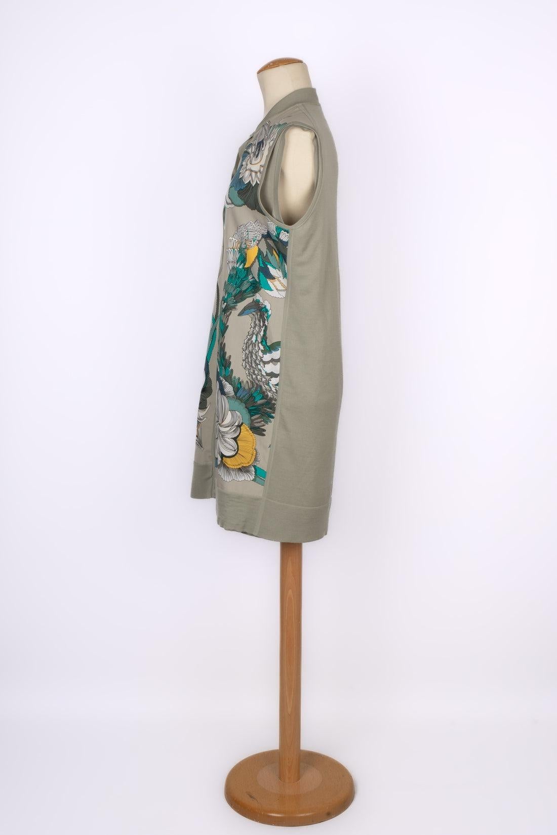 Hermès Long Cotton and Wool Cardigan In Excellent Condition For Sale In SAINT-OUEN-SUR-SEINE, FR