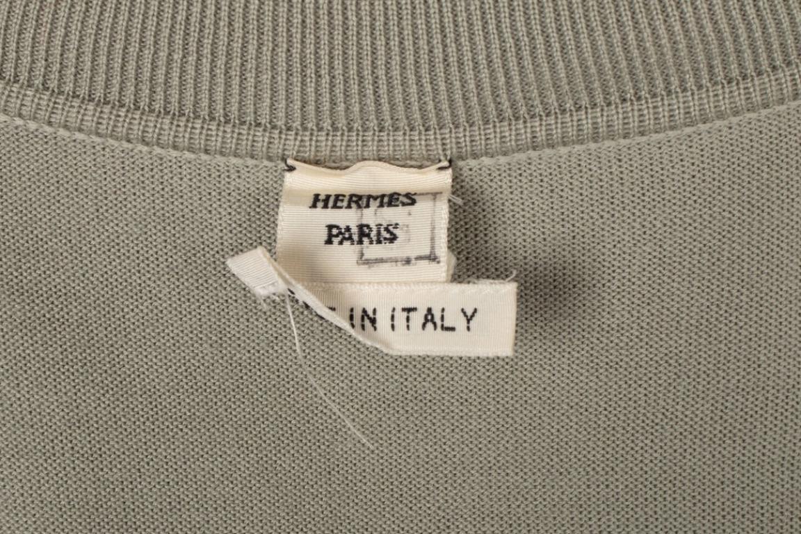 Hermès Long Cotton and Wool Cardigan For Sale 4