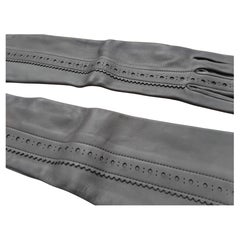 Hermès Long Ghillies Gloves Leather Silk Size 7
