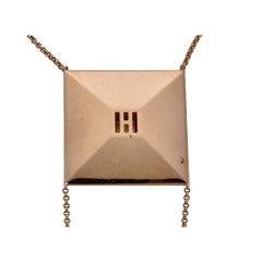 Hermes Long Gold Chain Necklace