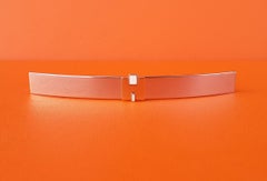 Hermès Long Hair Clip Eileen Palladium Plated Gold White Lacquer