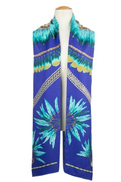 Hermes long silk scarf
