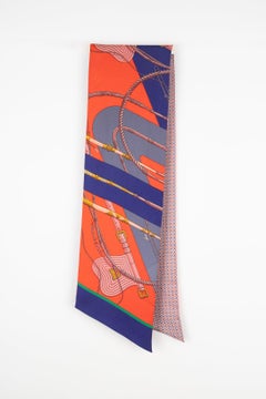 Hermès Long Silk Twill Foulard/Scarf