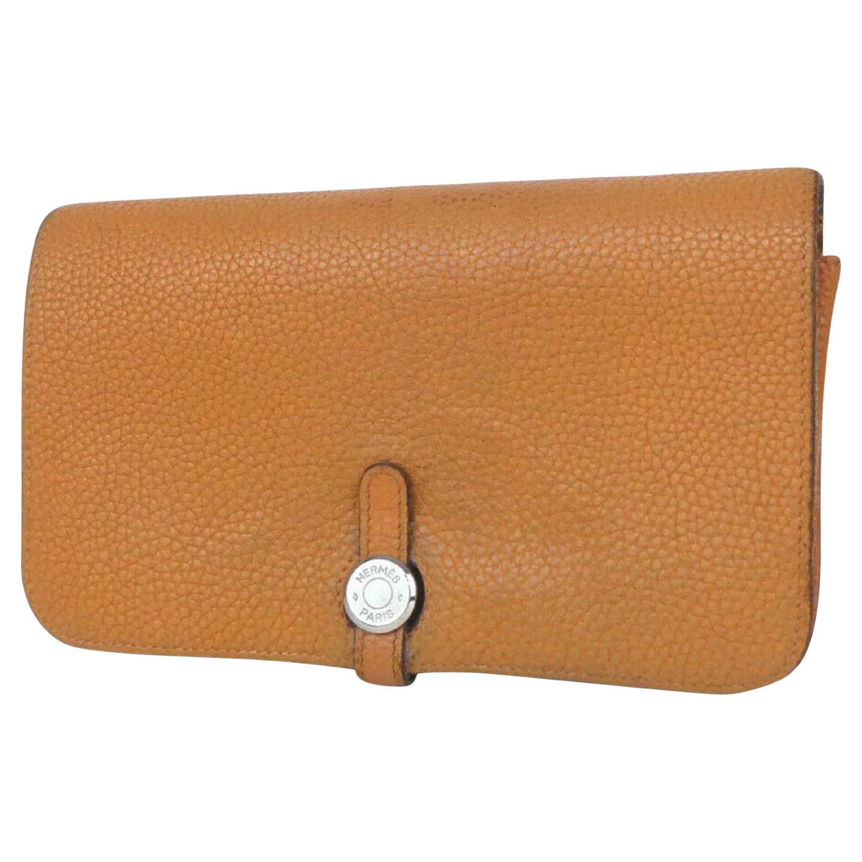 Hermès Long Wallet Dogon Wallet 860019 Brown Leather Clutch