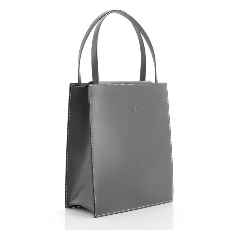 Black Hermes Lucy Tote Leather MM
