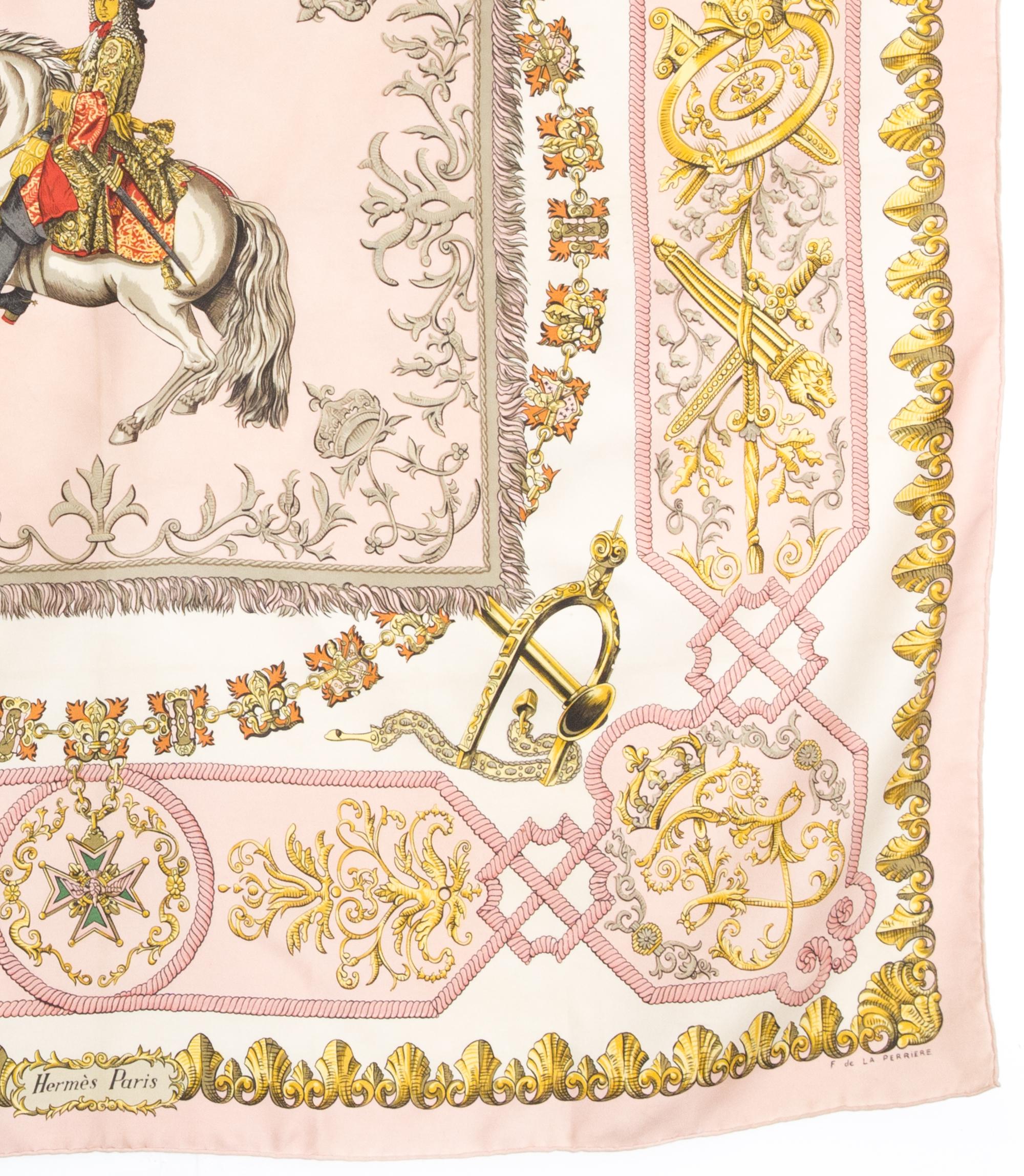 Hermes Ludovicus Magnus von F. de la Perriere Seidenschal im Angebot 1