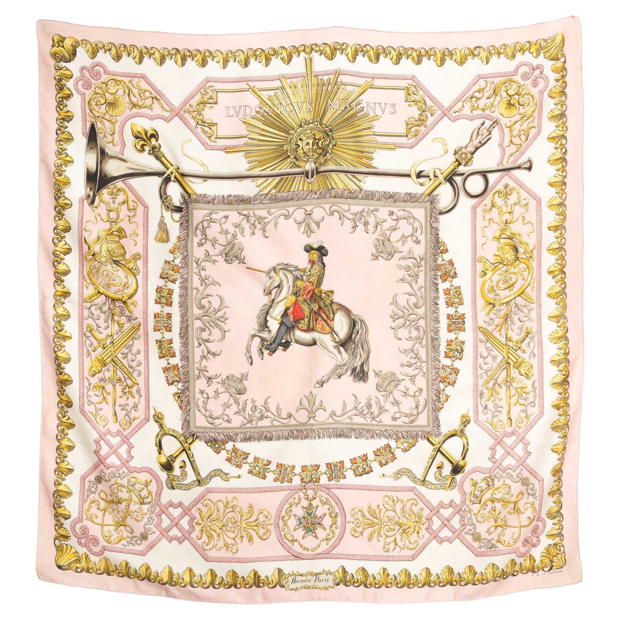 Pañuelo de seda Hermes Ludovicus Magnus by F. de la Perriere