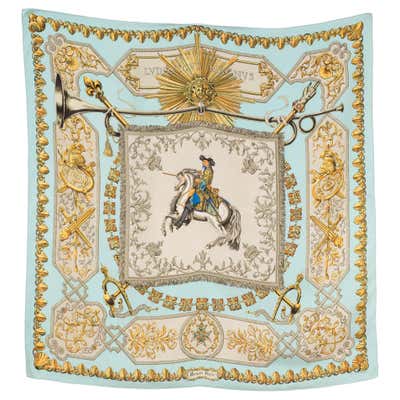Hermes Ludovicus Magnus by F.de La Perriere Silk Scarf For Sale at 1stDibs